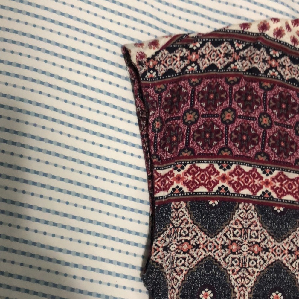 Lucky Brand Cap Sleeve Boho Blouse Womens Size L - Picture 6 of 10